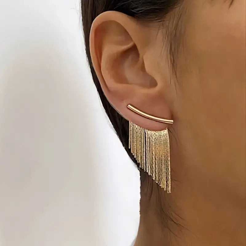 Sabine — Golden Cascade Vintage Earrings
