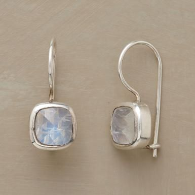 Estelle — Moonstone & Crystal Vintage Earrings