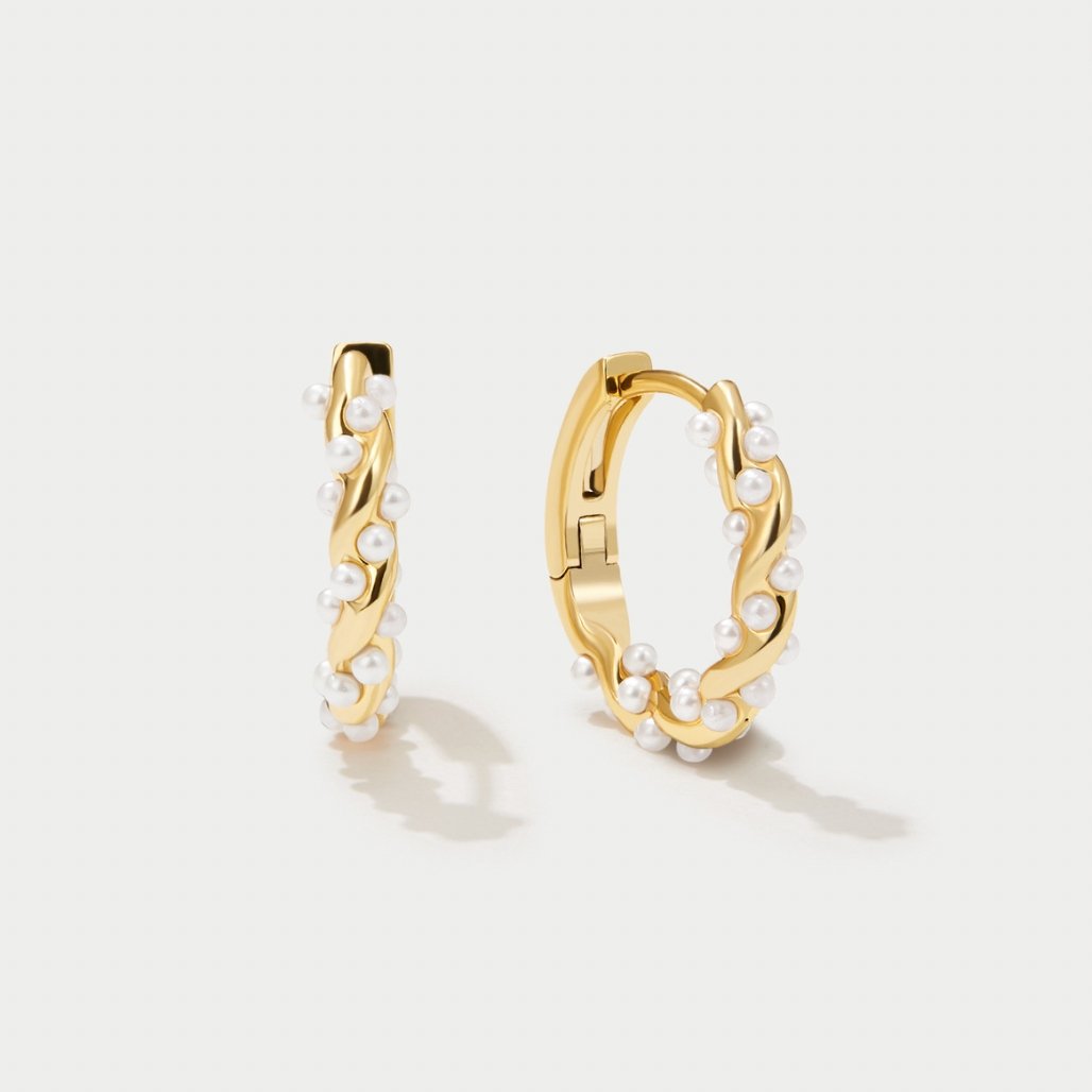 Vale — Pearl Hoop Earrings
